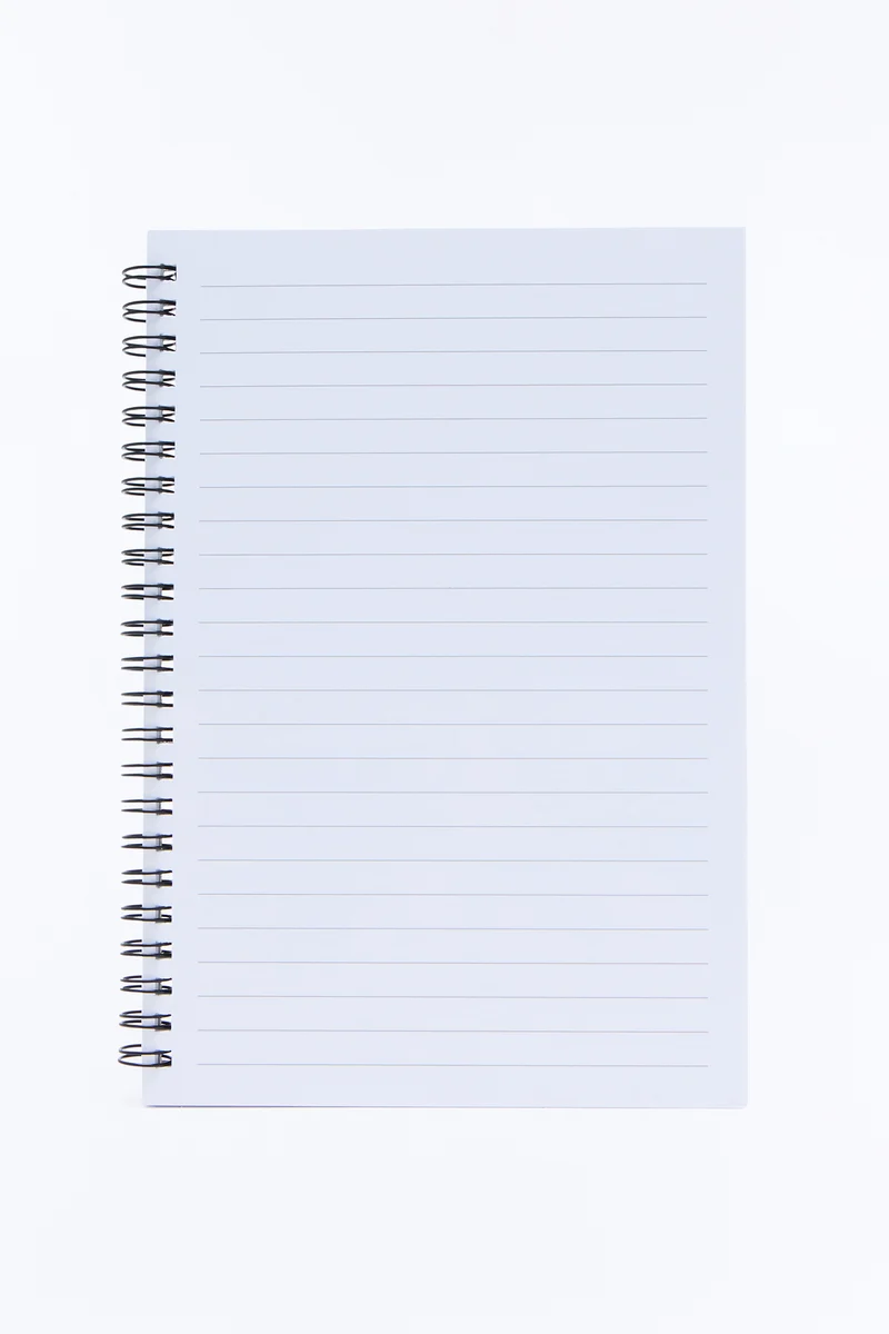 Overworked And Underpaid Spiral Notebook - White/Black