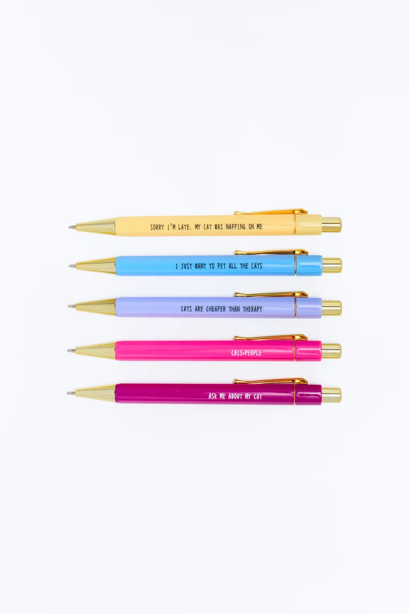 Cat People Pens 5 Pack Set - Multi Color