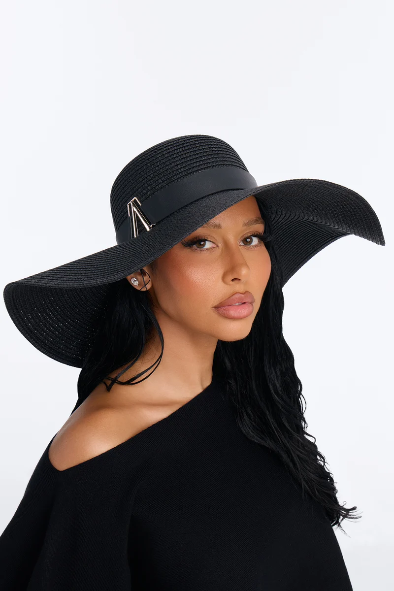 Beach Oasis Sun Hat - Black