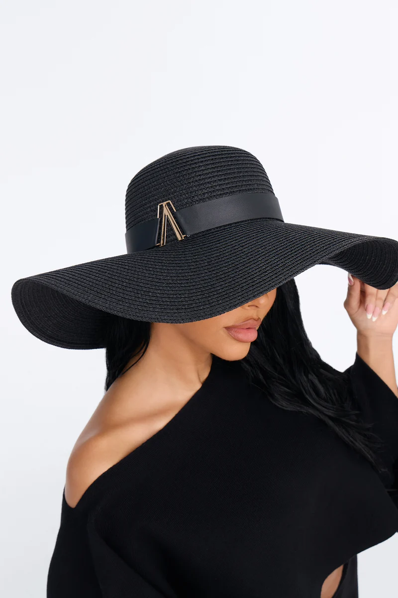 Beach Oasis Sun Hat - Black