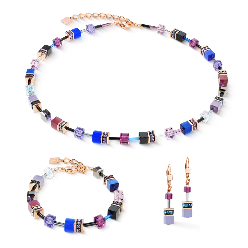 Collier GeoCUBE® Iconic Blue Moon Or Rose - Cœur de Lion | 2838100807