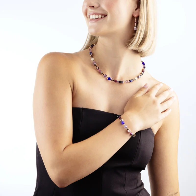 Collier GeoCUBE® Iconic Blue Moon Or Rose - Cœur de Lion | 2838100807