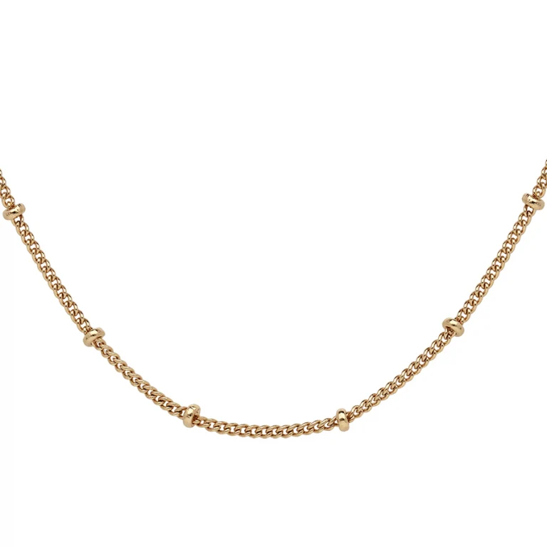 Sautoir boules 60 cm – Plaqué or | Azuline