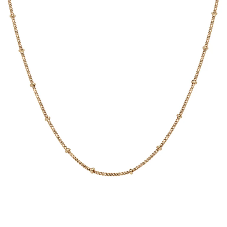 Collier gourmette à boules – Plaqué or | Azuline
