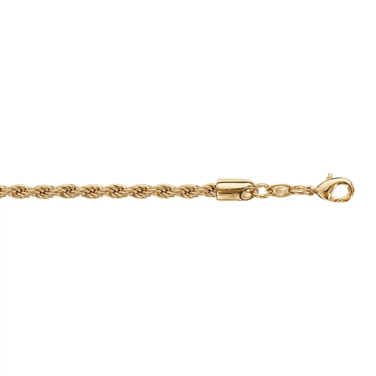 Sautoir maille corde 60 cm – Plaqué or | Azuline