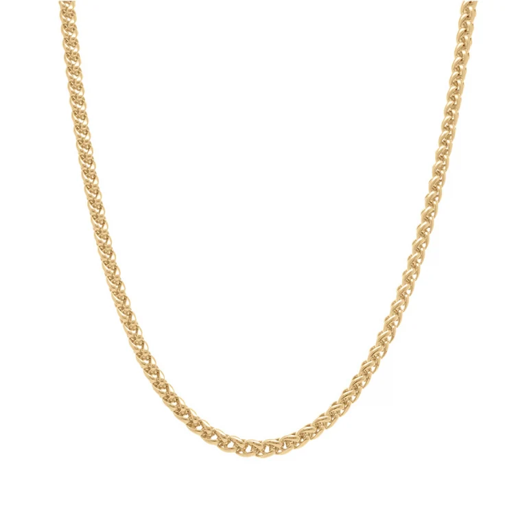 Collier long maille palmier 50 cm – Plaqué or | Azuline