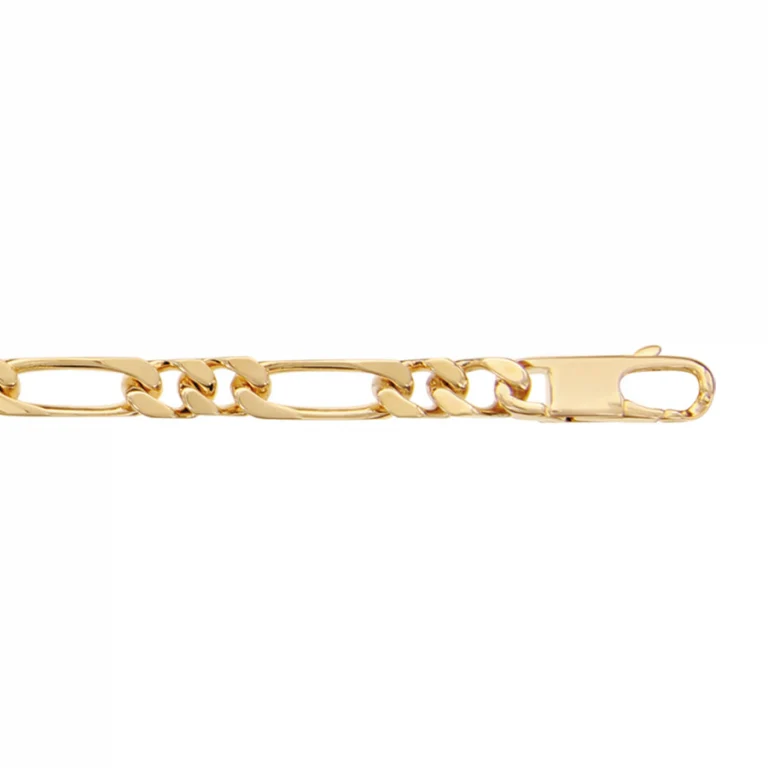 Collier long maille figaro 1+2 large 55 cm – Plaqué or | Azuline