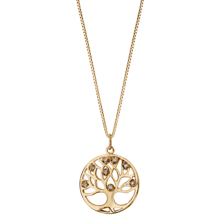 Collier rond à synthétique blanche – Plaqué or | Azuline