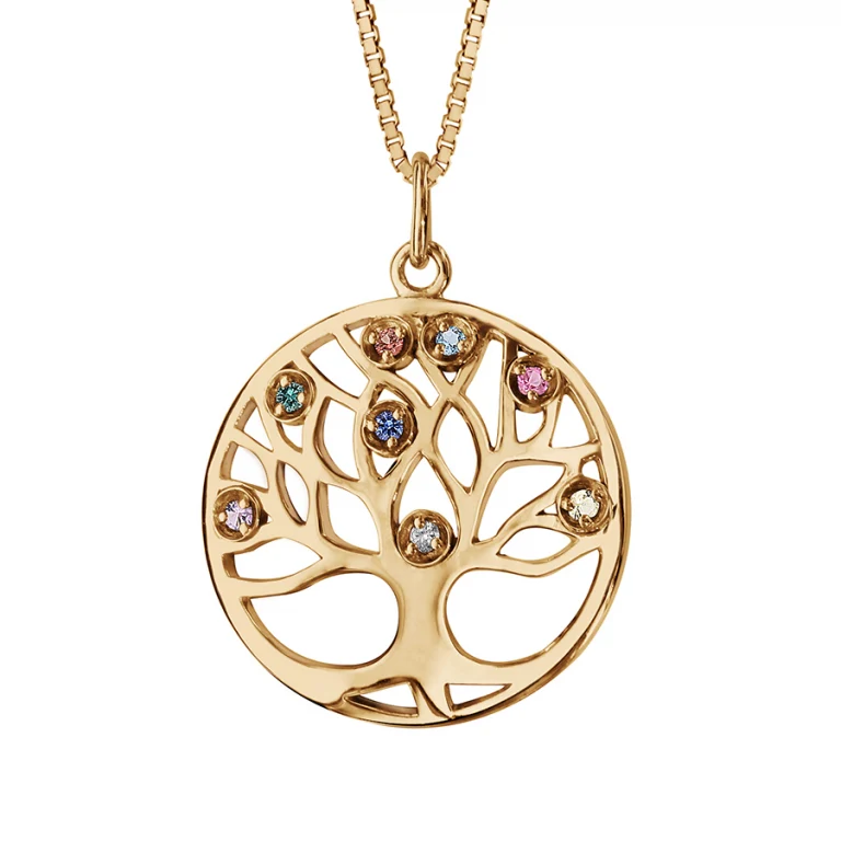 Collier rond à pierres synthétiques multicolores – Plaqué or | Azuline