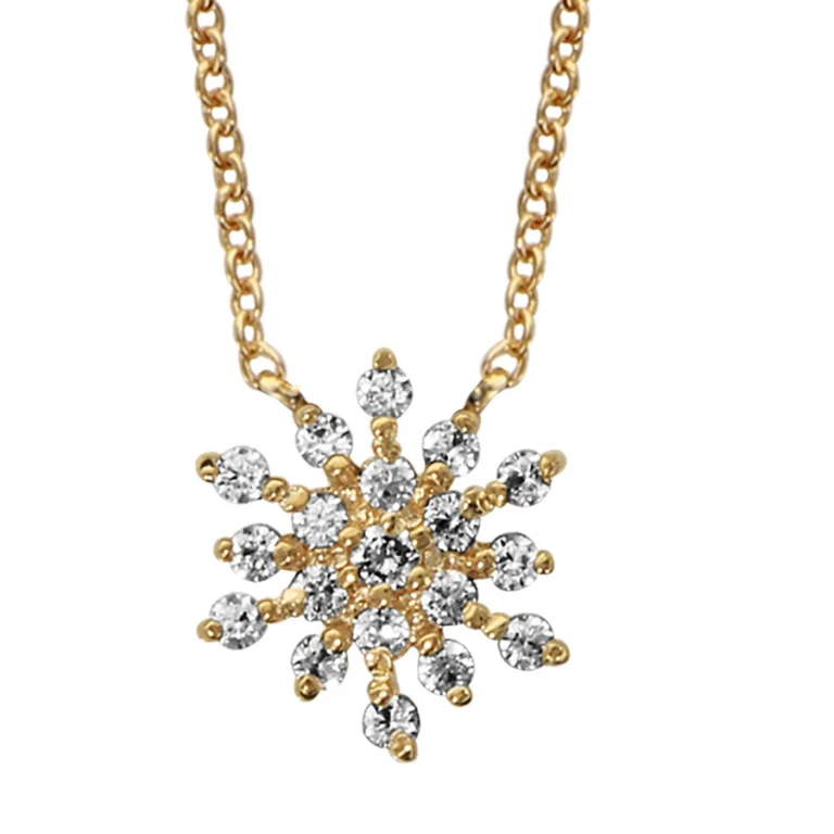 Collier flocon de neige – Plaqué or | Azuline