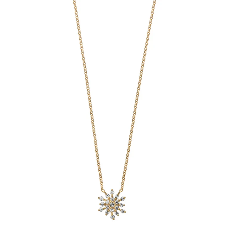 Collier flocon de neige – Plaqué or | Azuline