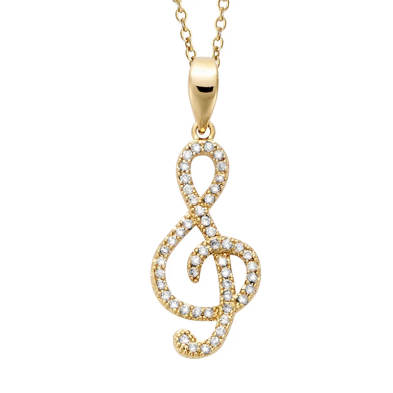 Collier clef de sol – Plaqué or | Azuline