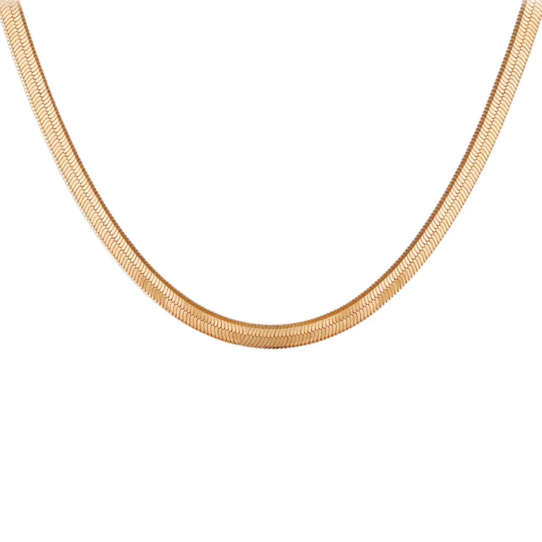 Collier ras de cou maille miroir 40 cm – Plaqué or | Azuline