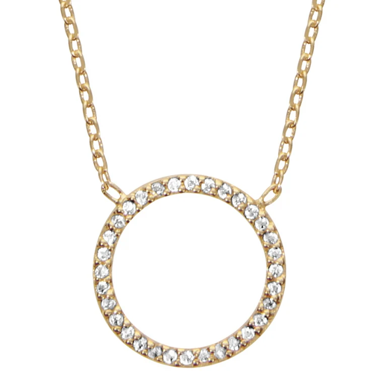 Collier cercle pavé d’oxydes – Plaqué or | Azuline