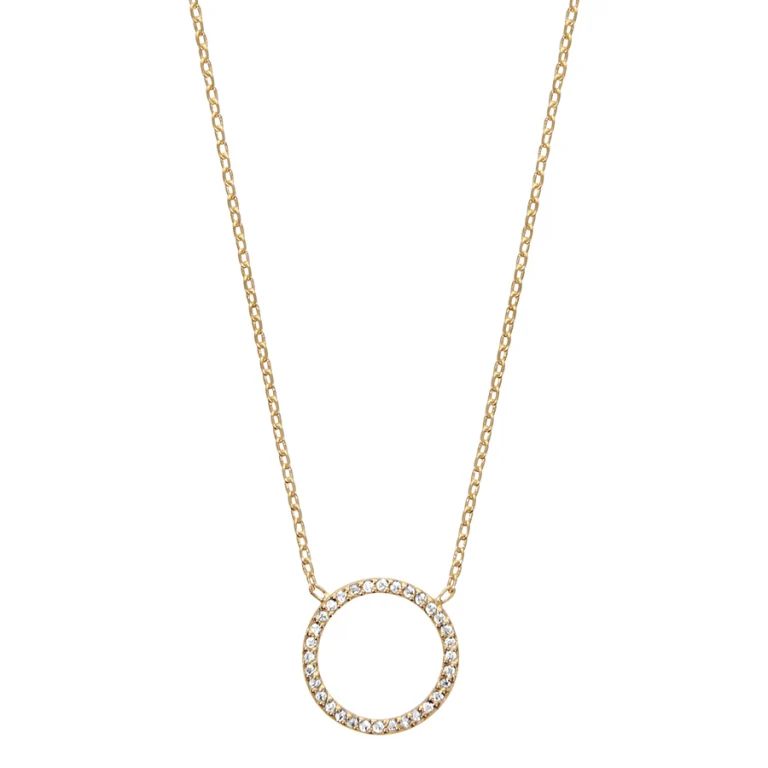 Collier cercle pavé d’oxydes – Plaqué or | Azuline