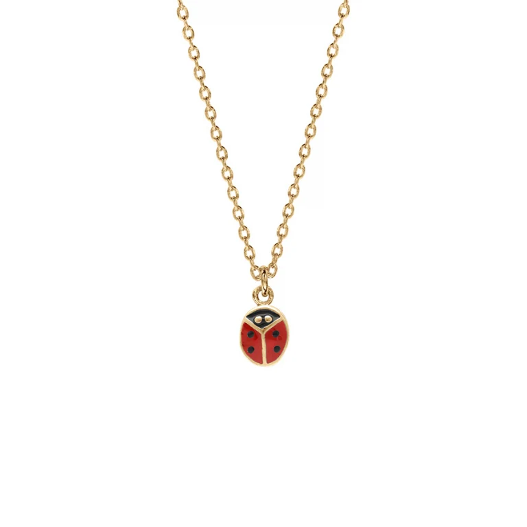 Collier enfant coccinelle 38 cm – Plaqué or | Azuline