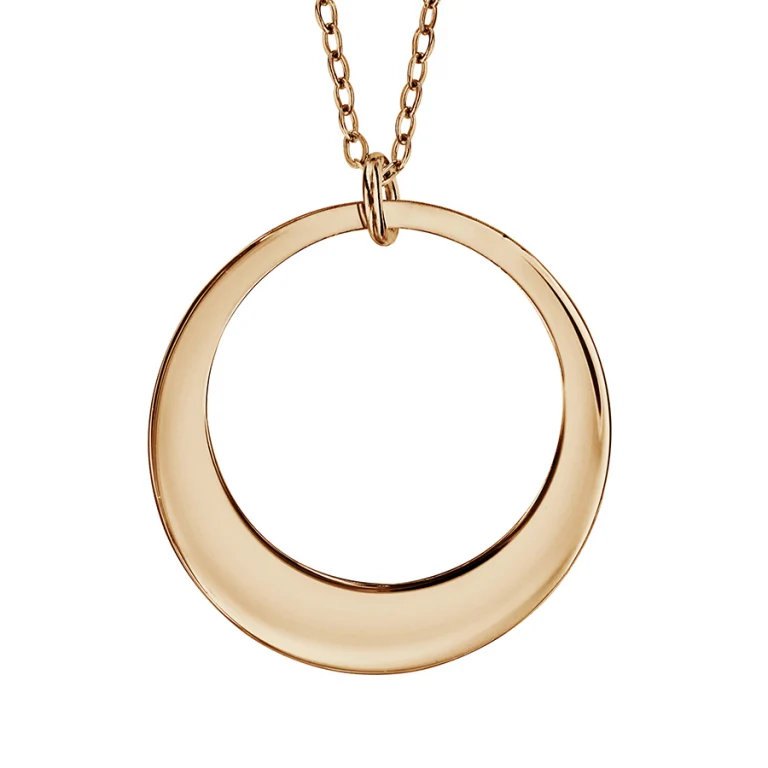Collier cercle lisse à graver – Plaqué or | Azuline