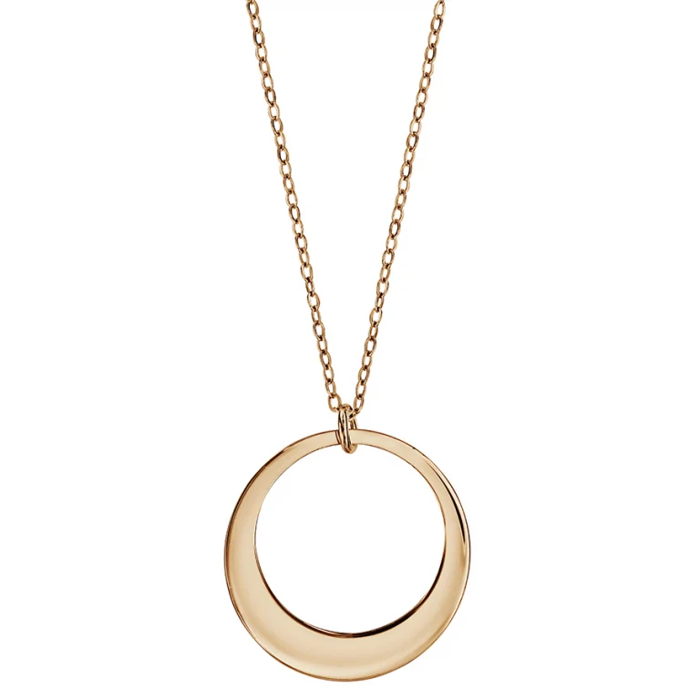 Collier cercle lisse à graver – Plaqué or | Azuline