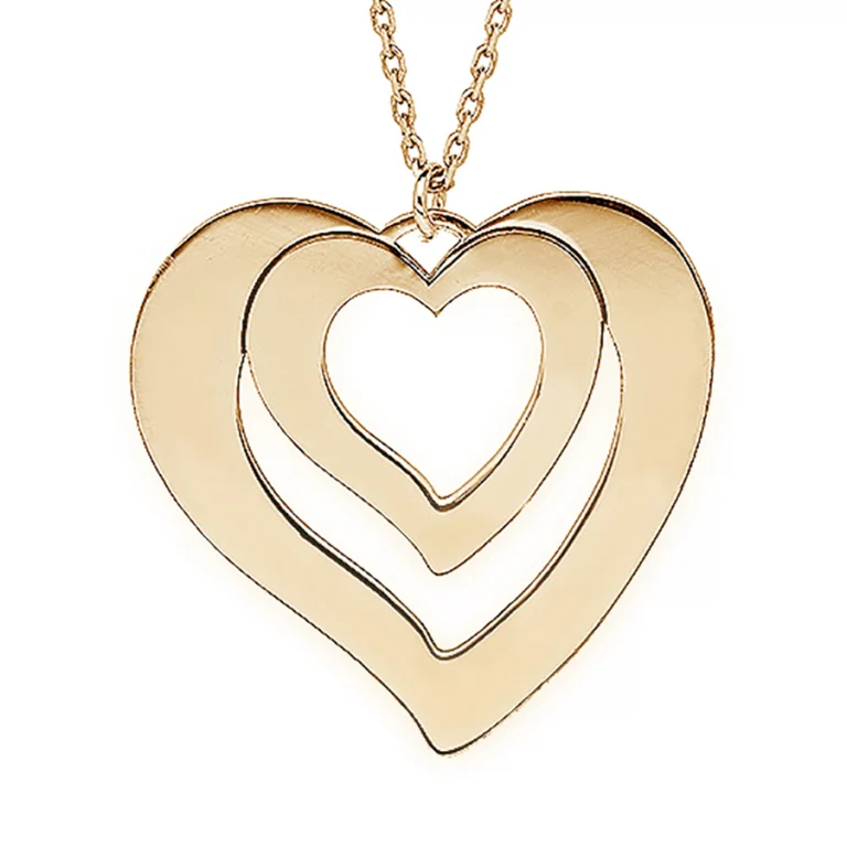 Collier cœur ajouré – Plaqué or | Azuline