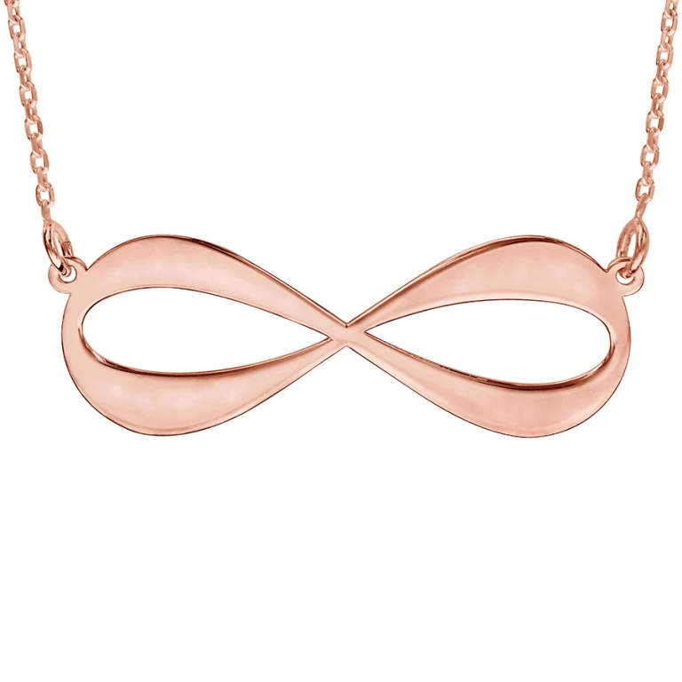 Collier infini lisse à graver – Plaqué or rose | Azuline