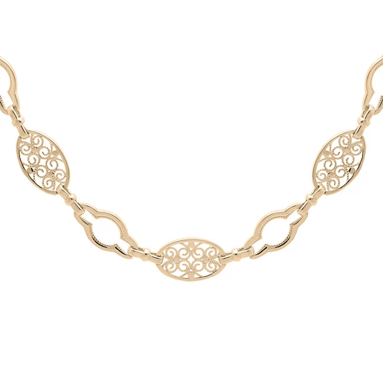 Collier filigrane ajouré – Plaqué or | Azuline
