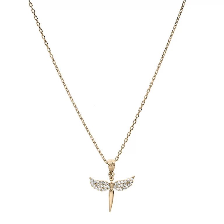 Collier epée aile d’ange – Plaqué or | Azuline