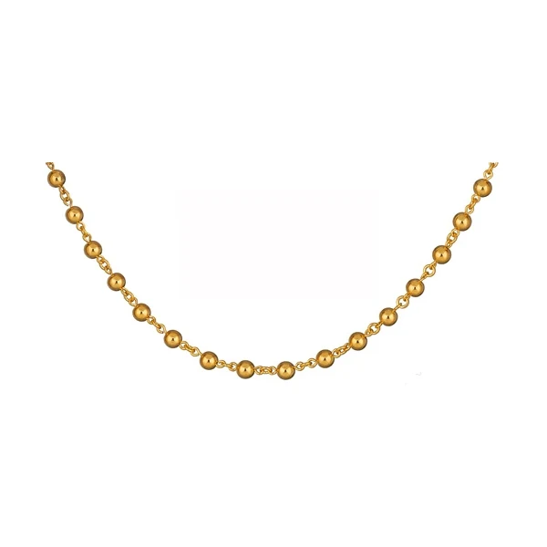 Sautoir boules 85 cm – Plaqué or | Azuline