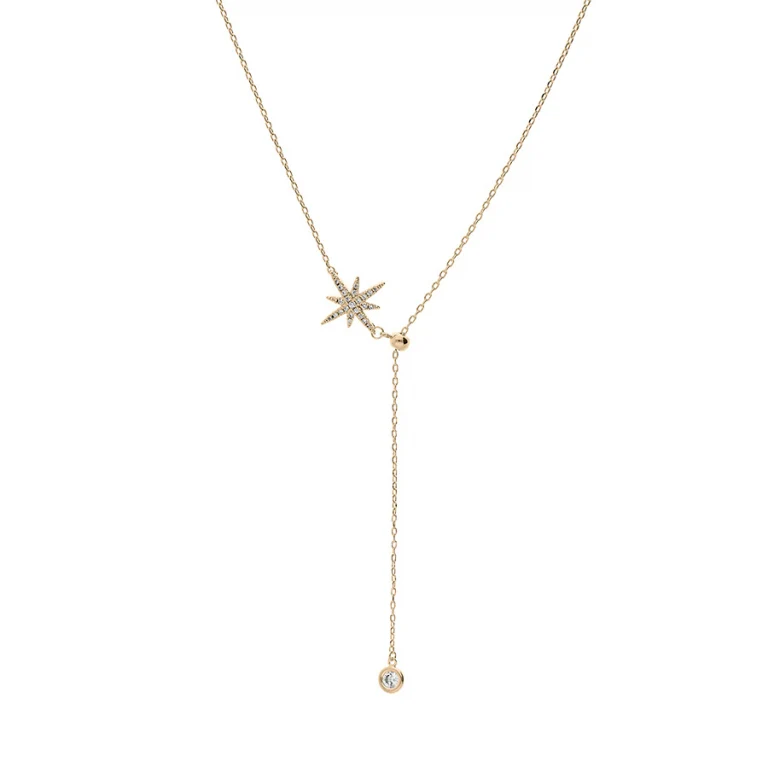 Collier ras de cou étoile 36 cm – Plaqué or | Azuline
