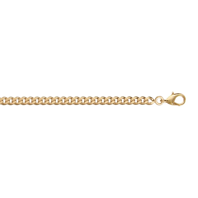 Collier long gourmette 50 cm – Plaqué or | Azuline
