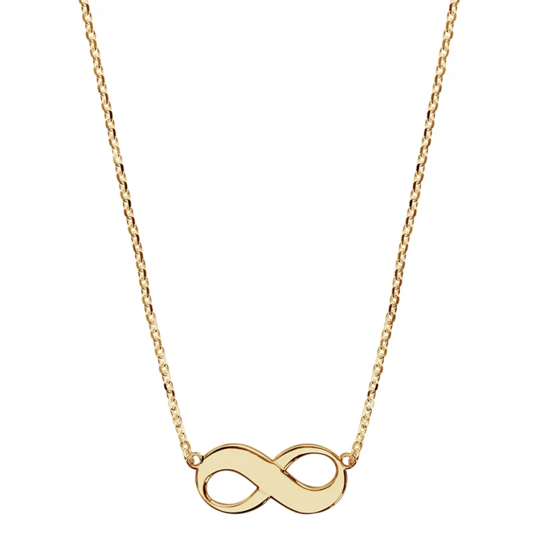 Collier infini lisse à graver – Plaqué or | Azuline