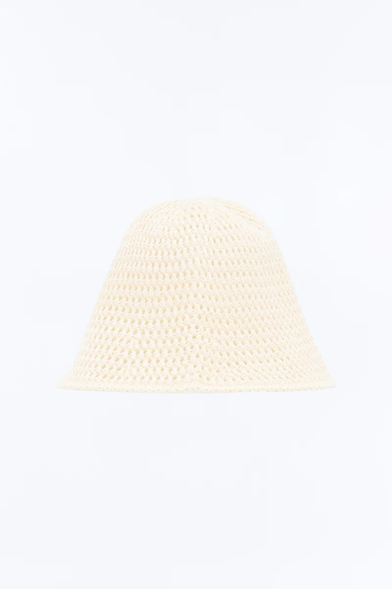 Hooked On You Crochet Bucket Hat - Ivory