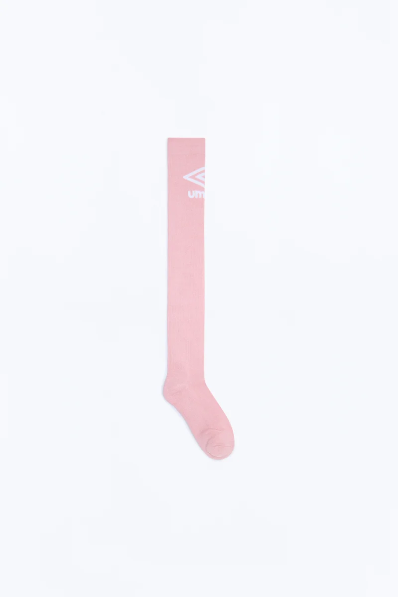 Umbro Womens Tall Crew Sock - Pink