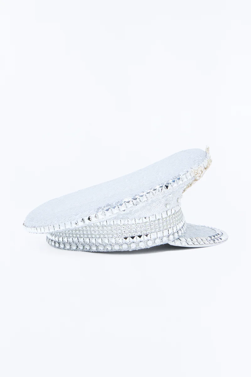 Hot Desert Captain Hat - Silver