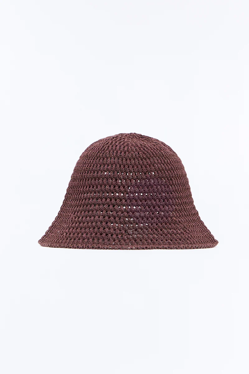 Hooked On You Crochet Bucket Hat - Brown