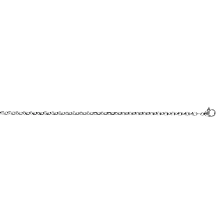 Sautoir maille forçat 60 cm – Acier | Azuline