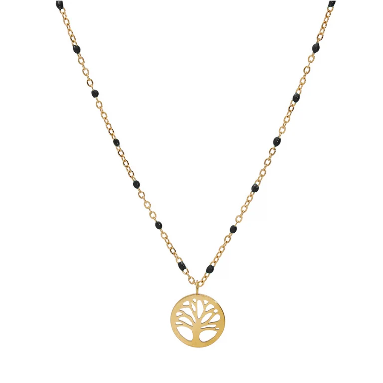 Collier arbre de vie – Acier doré | Azuline