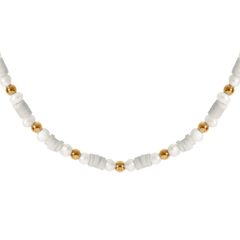 Collier rondelles – Acier doré | Azuline