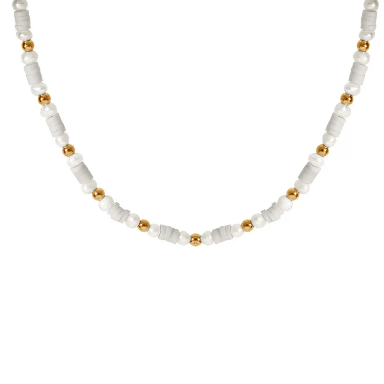 Collier rondelles – Acier doré | Azuline