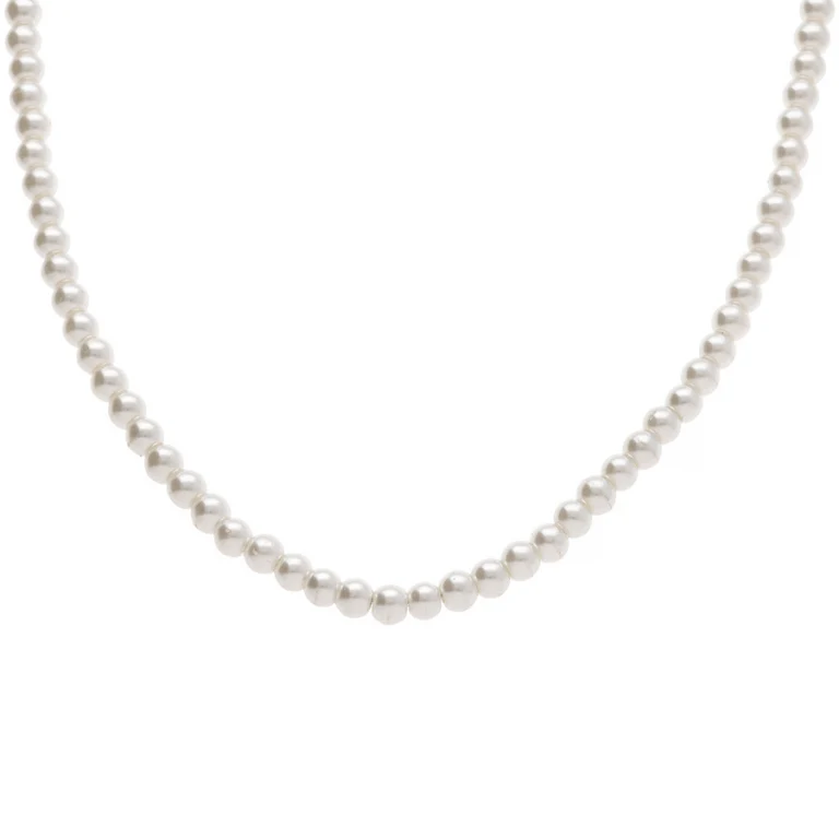 Collier long perles 50 cm – Acier | Azuline