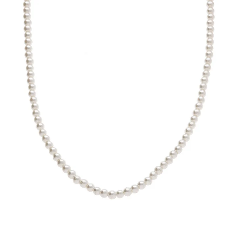Collier long perles 50 cm – Acier | Azuline