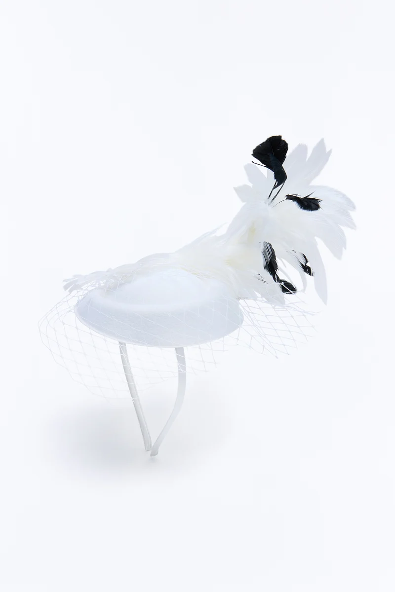 Main Act Fascinator - White