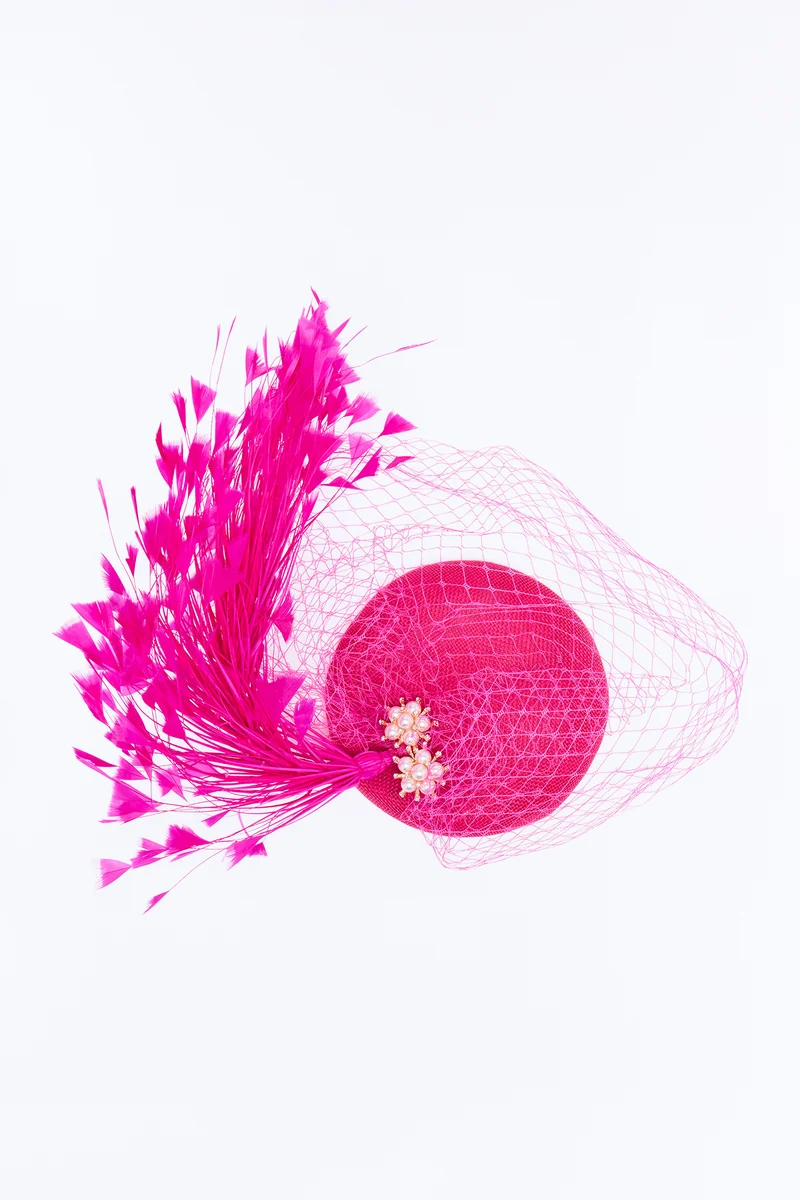 Grand Entrance Fascinator - Fuchsia
