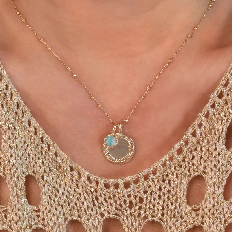 Collier Jade – Plaqué or | Ana & Cha