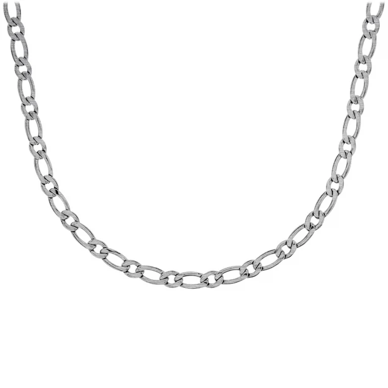 Collier long chainage 1+1 satinée 55 cm – Acier | Azuline
