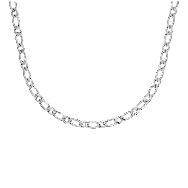 Collier long chainage 1+1 satinée 55 cm – Acier | Azuline