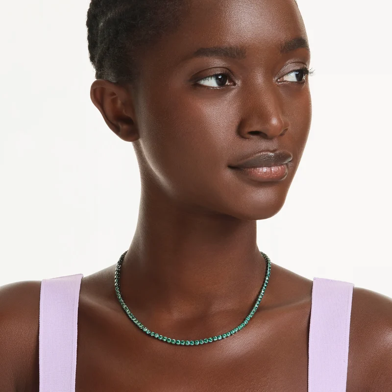 Collier Swarovski - Matrix - Taille ronde - Vert & Noir