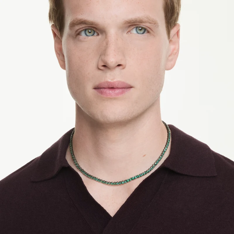 Collier Swarovski - Matrix - Taille ronde - Vert & Noir