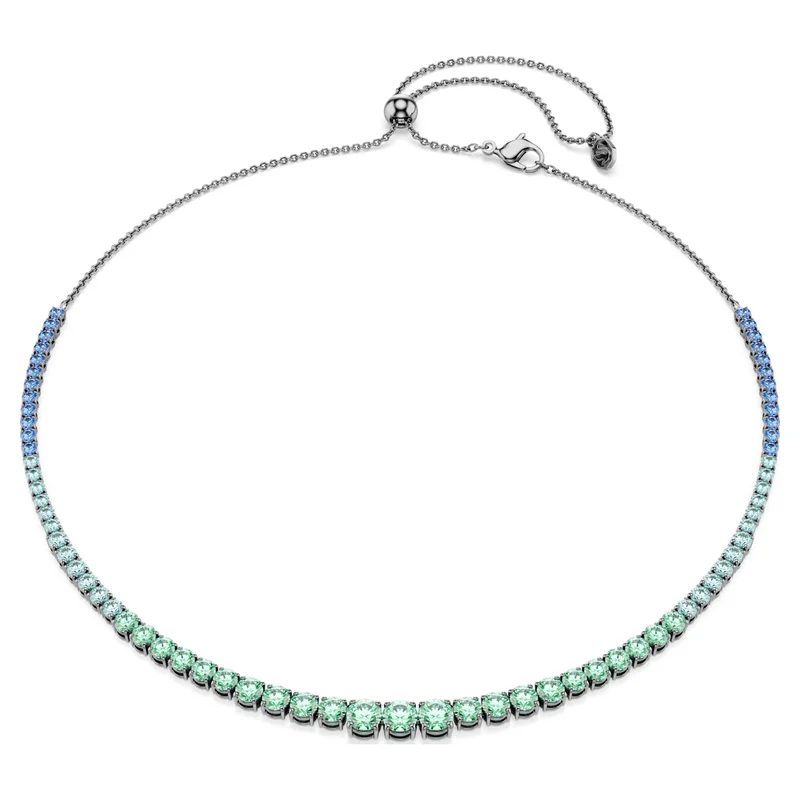 Collier Swarovski - Matrix - Dégradé de tailles rondes - Multicolore & Noir