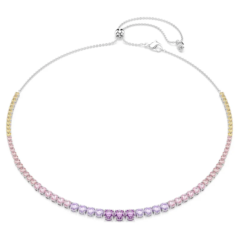 Collier Swarovski - Matrix - Dégradé de tailles rondes - Multicolore & Argenté