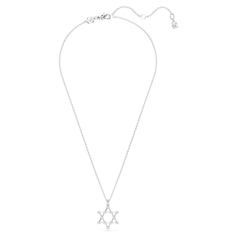 Pendentif Swarovski - Insigne - Étoile - Blanc & Argenté